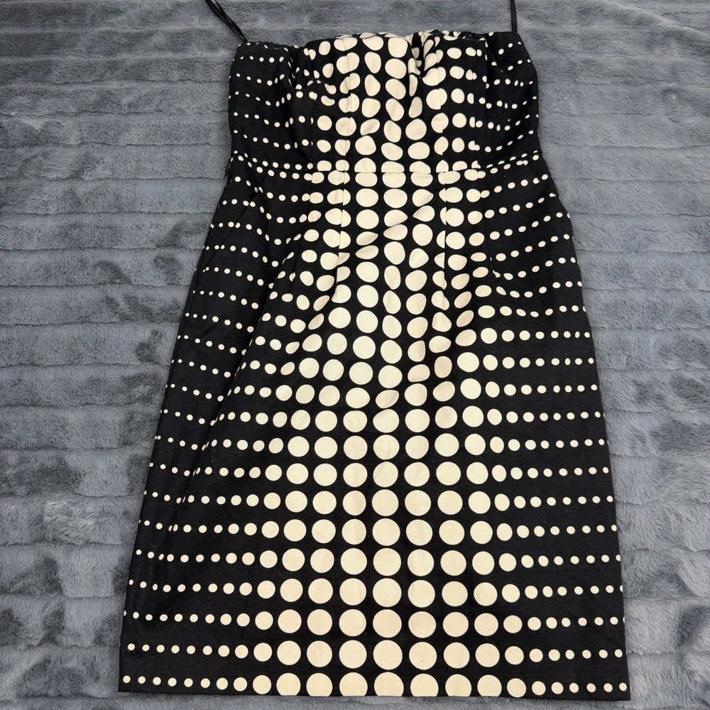The Limited Womens Black White Polka Dot Strapless Sheath Dress Size 8 13774
